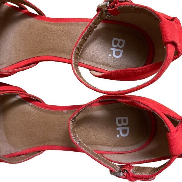 BP ~ Red Strappy Espadrilles ~ size 6 - Picture 12 of 15